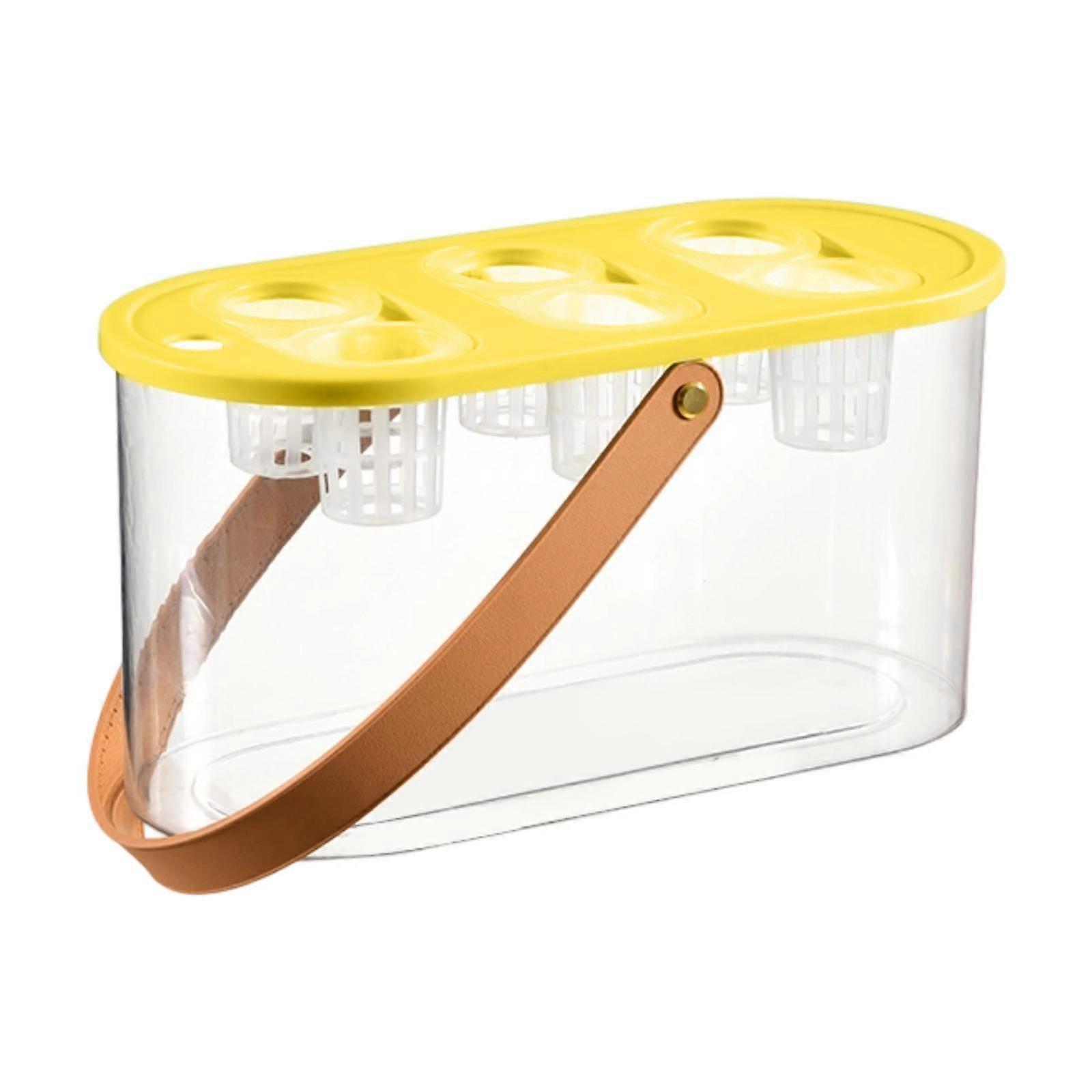 Hydroponic Grower Box Hydroponics Tool 6 hål Transparent Hydroponic Plantering
