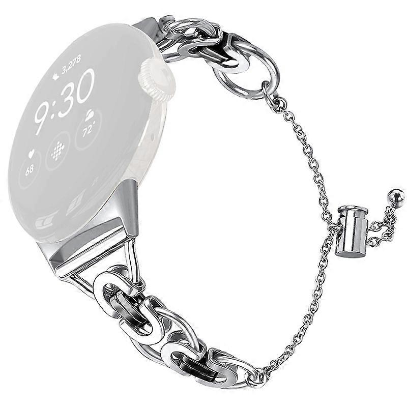 For Google Pixel Watch 3 41mm/Watch 2/Pixel Watch Bead Chain Smartwatch Strap Replacement