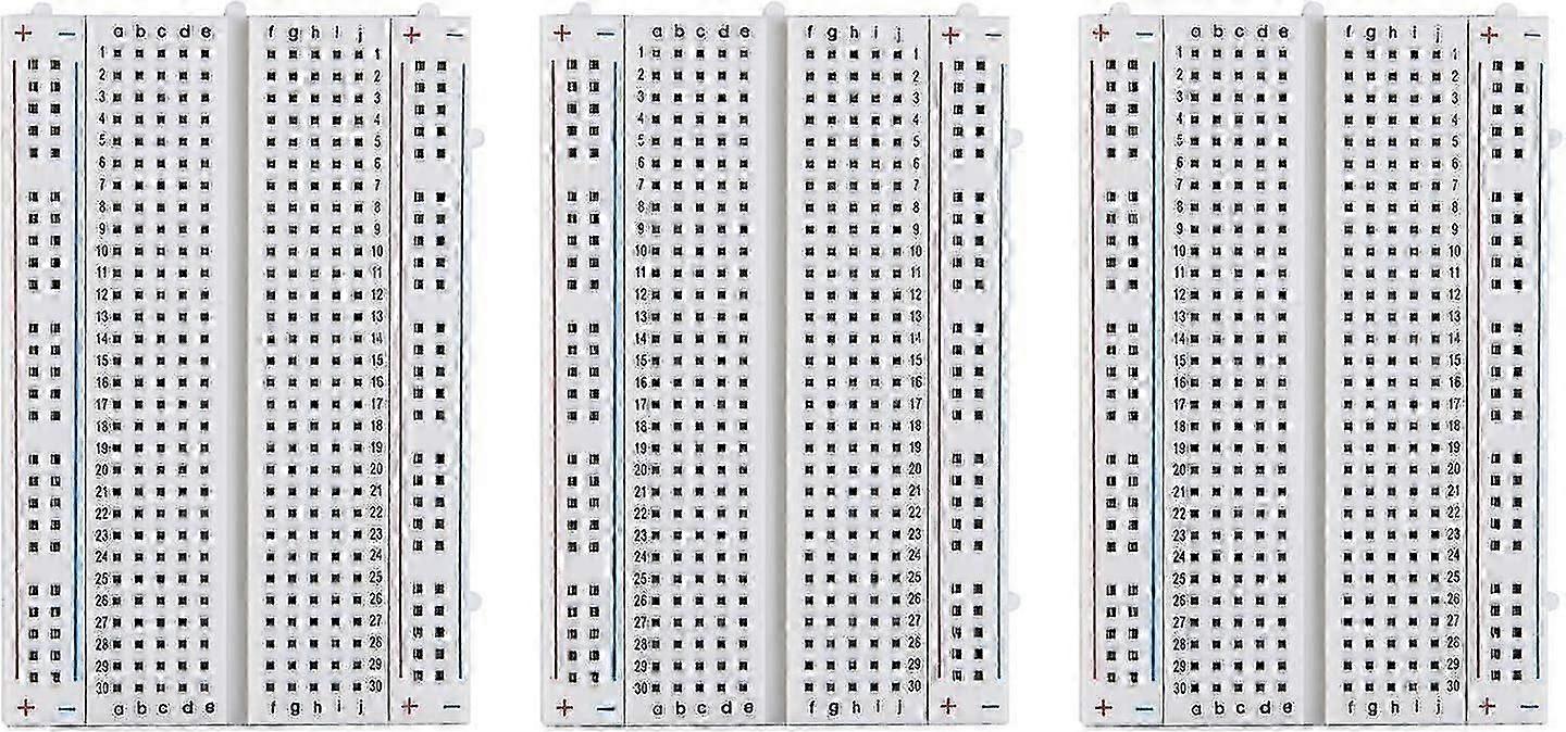 3pcs 400 Tie-points Breadboard, 4 Power Rails Jumper Wire For Unor3 Mega Nano