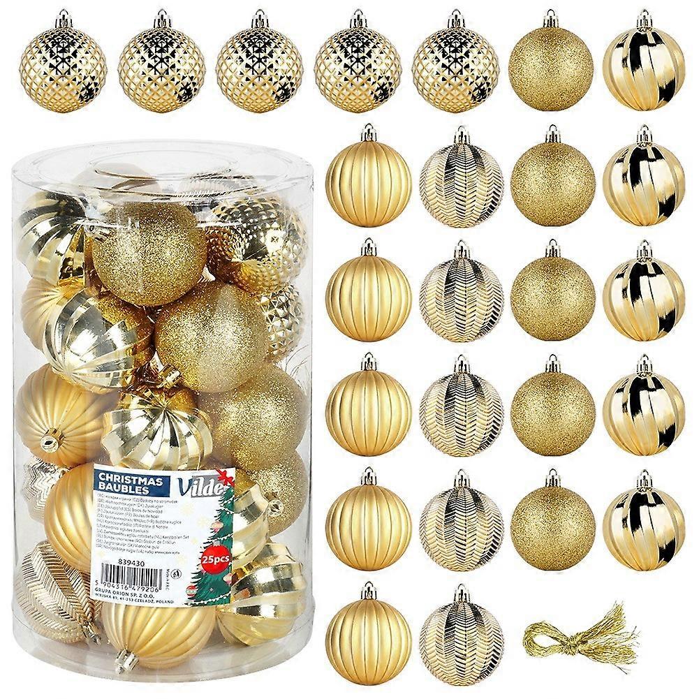 Explosionsgeschützte Weihnachtskugeln gold 6 cm 25 Stk.