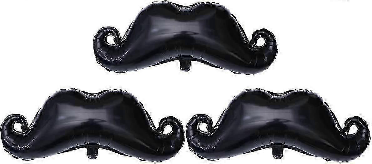 3 Pcs Bigode Balões, Preto