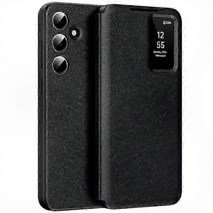 Leather Phone Case with Card Holder & Smart View Window for Samsung Galaxy A56 5G