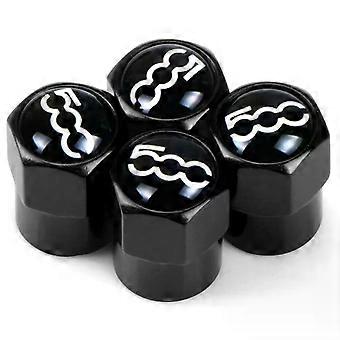4pcs New Aluminum alloy Car Tire Valve Caps Air Tyre Stems Cover case Suitable for fiat 500 2007~2015 Car styling shry