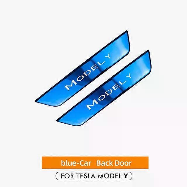 Heenvn ModelY Door Sill Decoration Wrap Cover Suitable for Tesla Model Y 2023 Accessories Pedal Protection Strip Model y Carbon Fiber