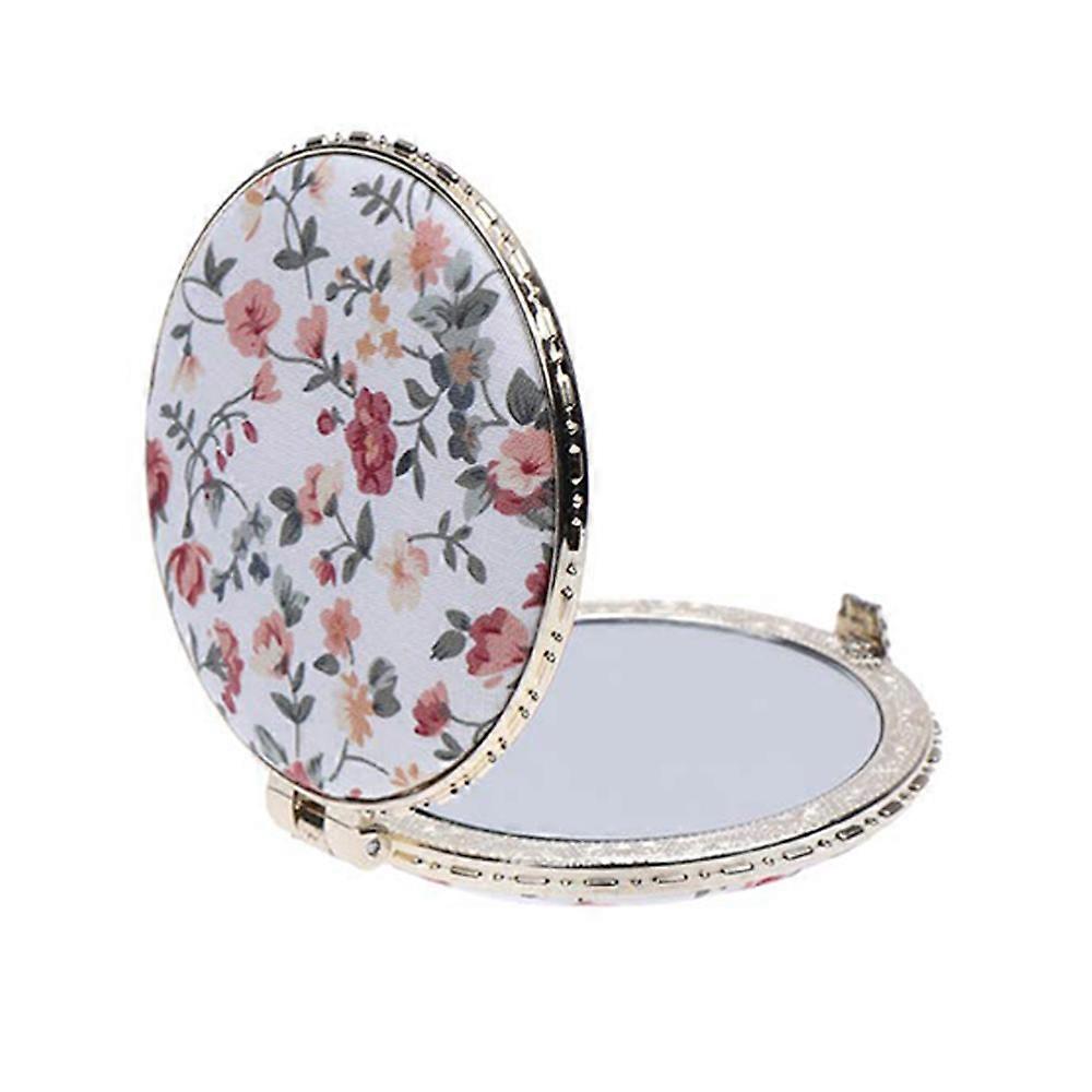 Small Mirror|2Pcs Round Portable Mini Makeup Mirror-White