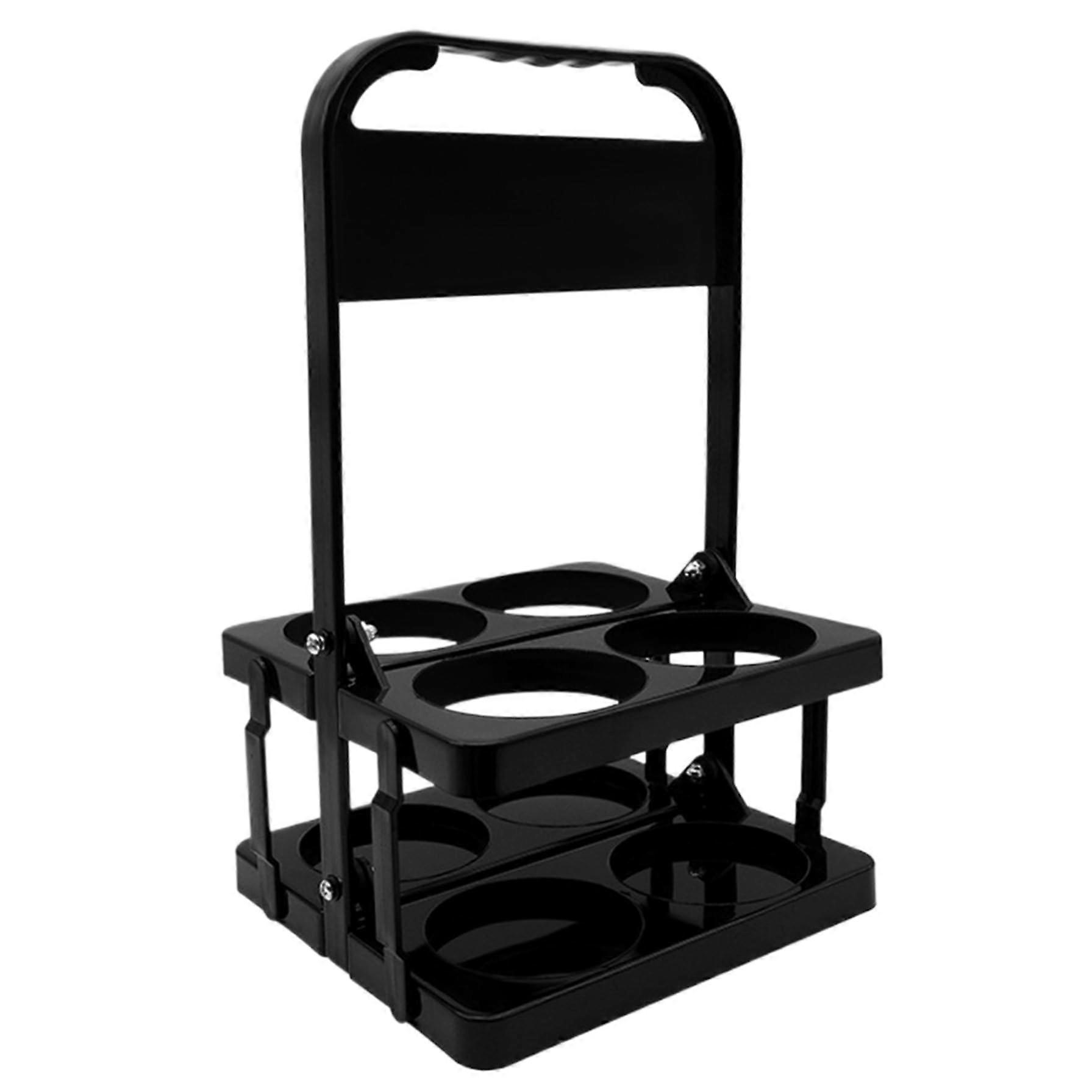 Drink Carrier for 4 Cups Portable Cup Holder with Foldable Cups Ideal for Glasses, Beer Cans, and Takeaway Delivery