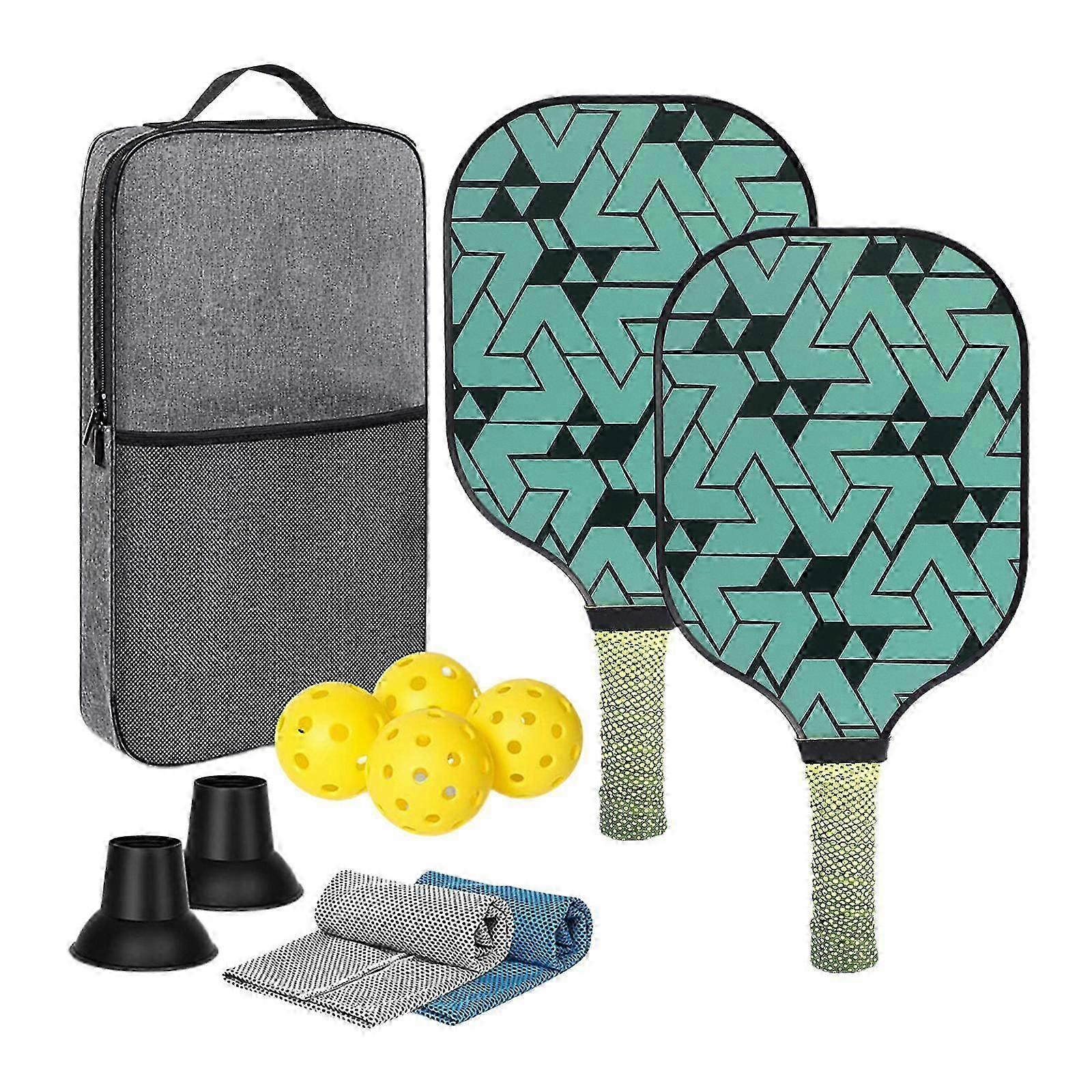 Lightweight Pickleball Paddle and Racquet Set for Beginners Sports Indoor Play with Ball Picker Included