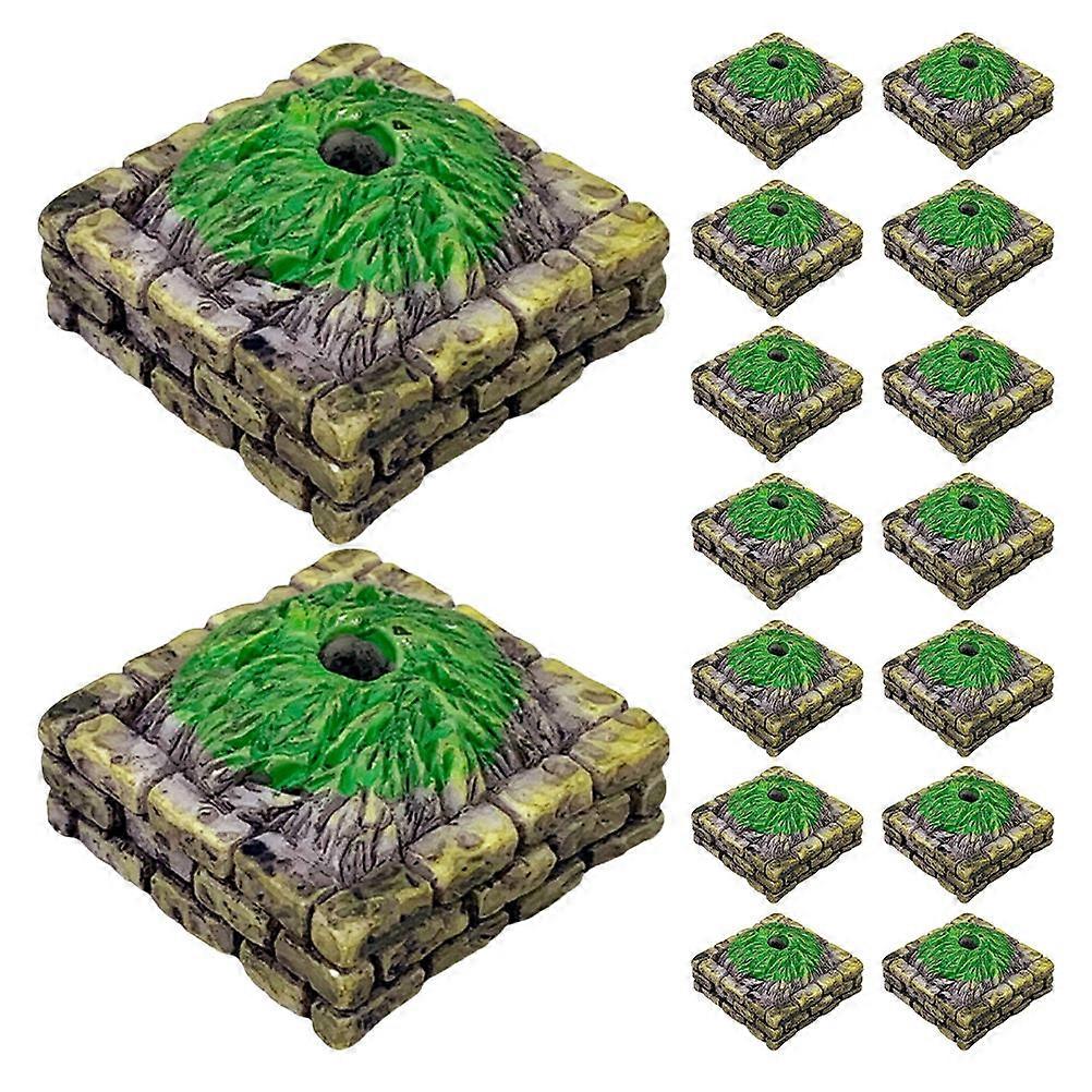 Miniature Design Resin Tiny Tree Stand For Artists 3.20X3.20X1.50CM Model Tree Base Landscape Creation 20Pcs