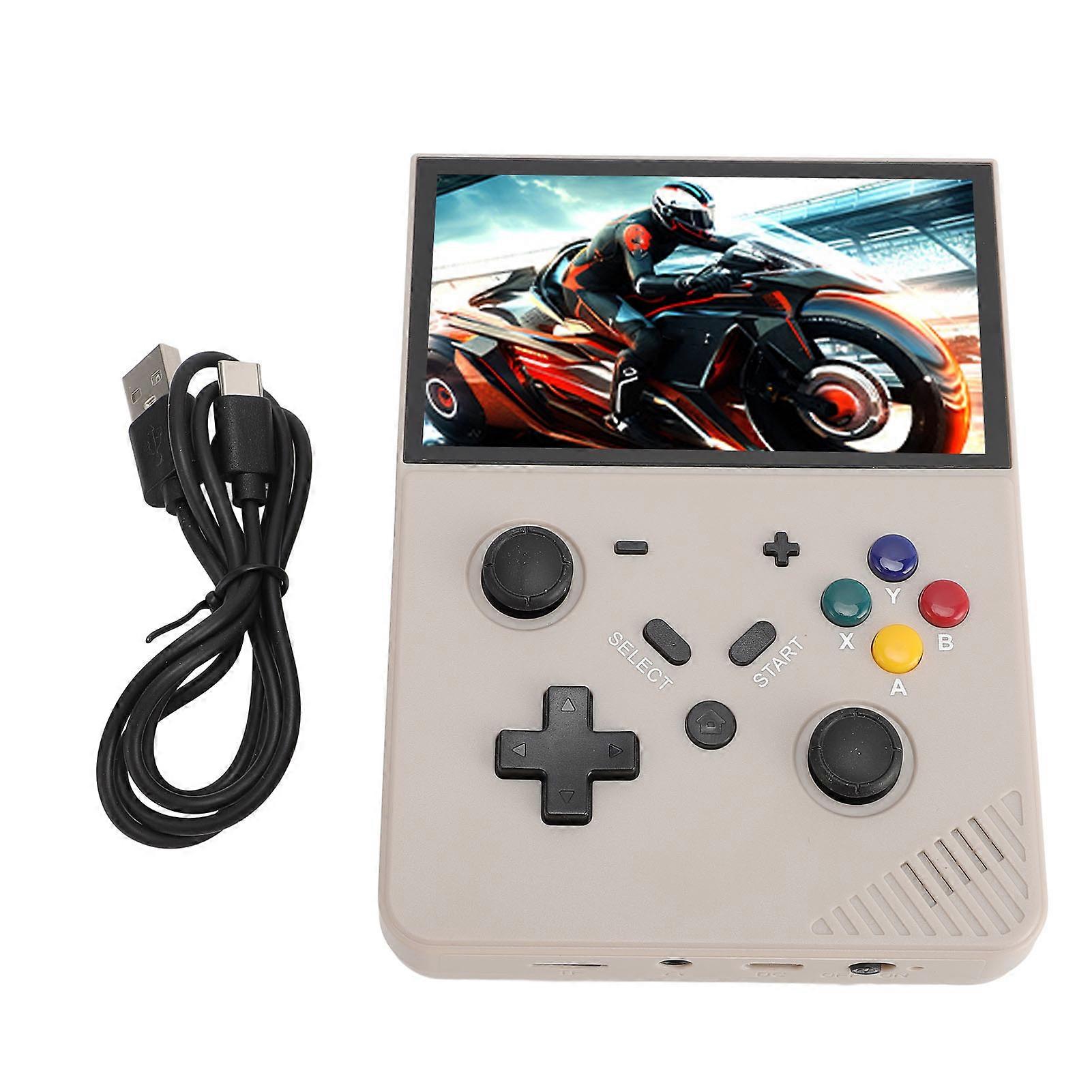 Retro Handheld Game Console - 4.3" IPS Screen, 4K HD, 25 Emulators, 128GB, Grey