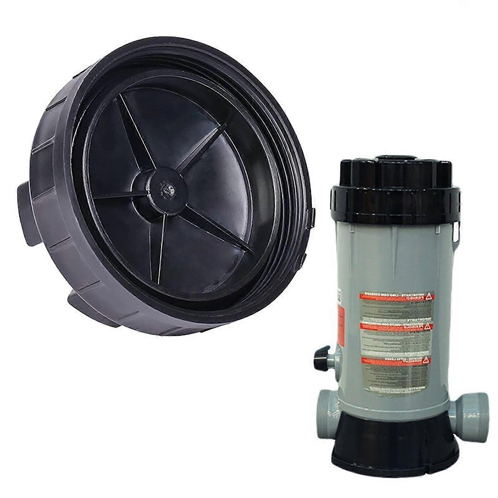 Chlorinator Cap Black Chlorinator Cover for Hayward CL100 Automatic Chlorinator Feeder Pool Cleaner Accessories, Good Sealing ABS Material