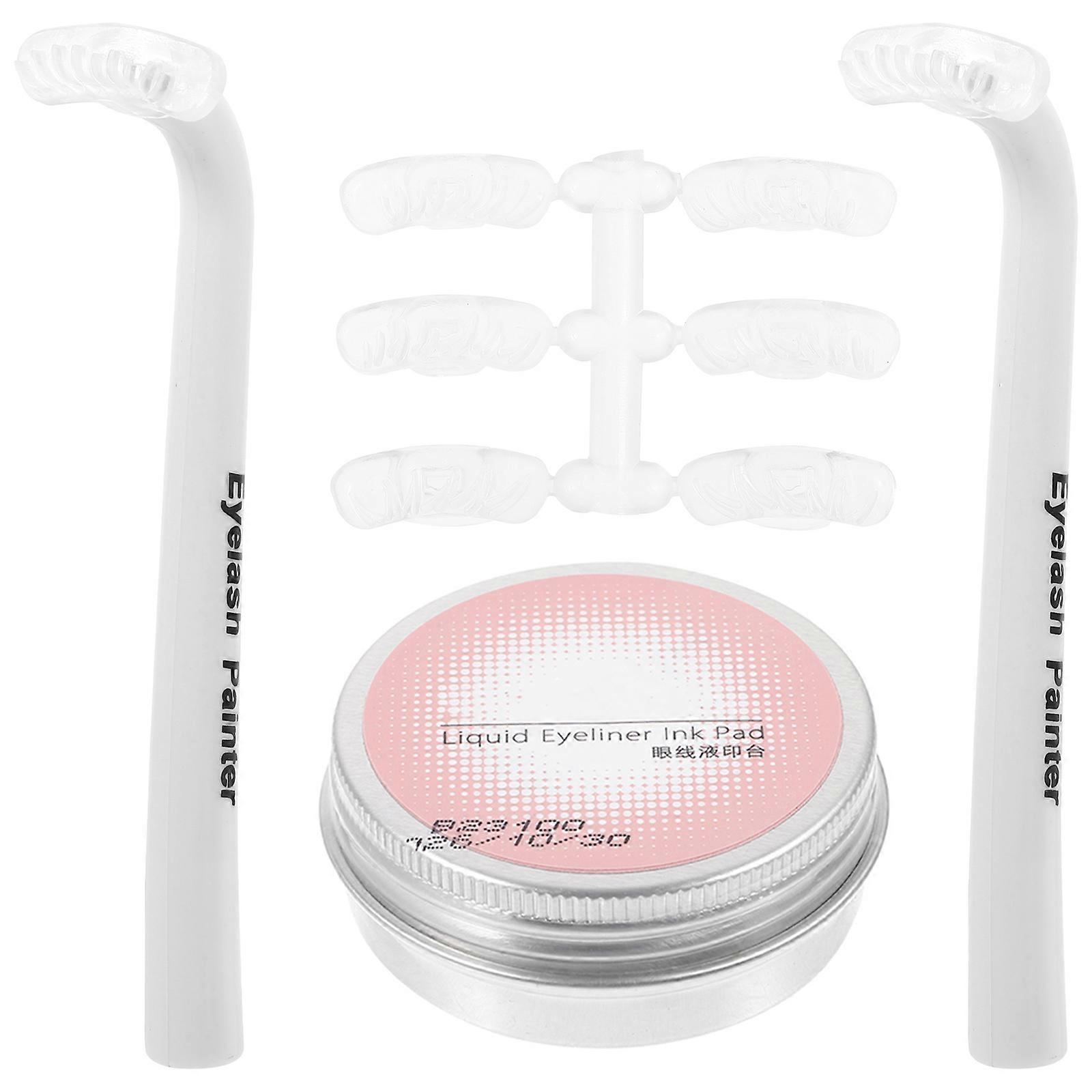 Eyelash Stamp Lower Eyelash Practice Assistant Eye Makeup Routine White 12.00X3.50X2.50CM Effortless Application 1Set