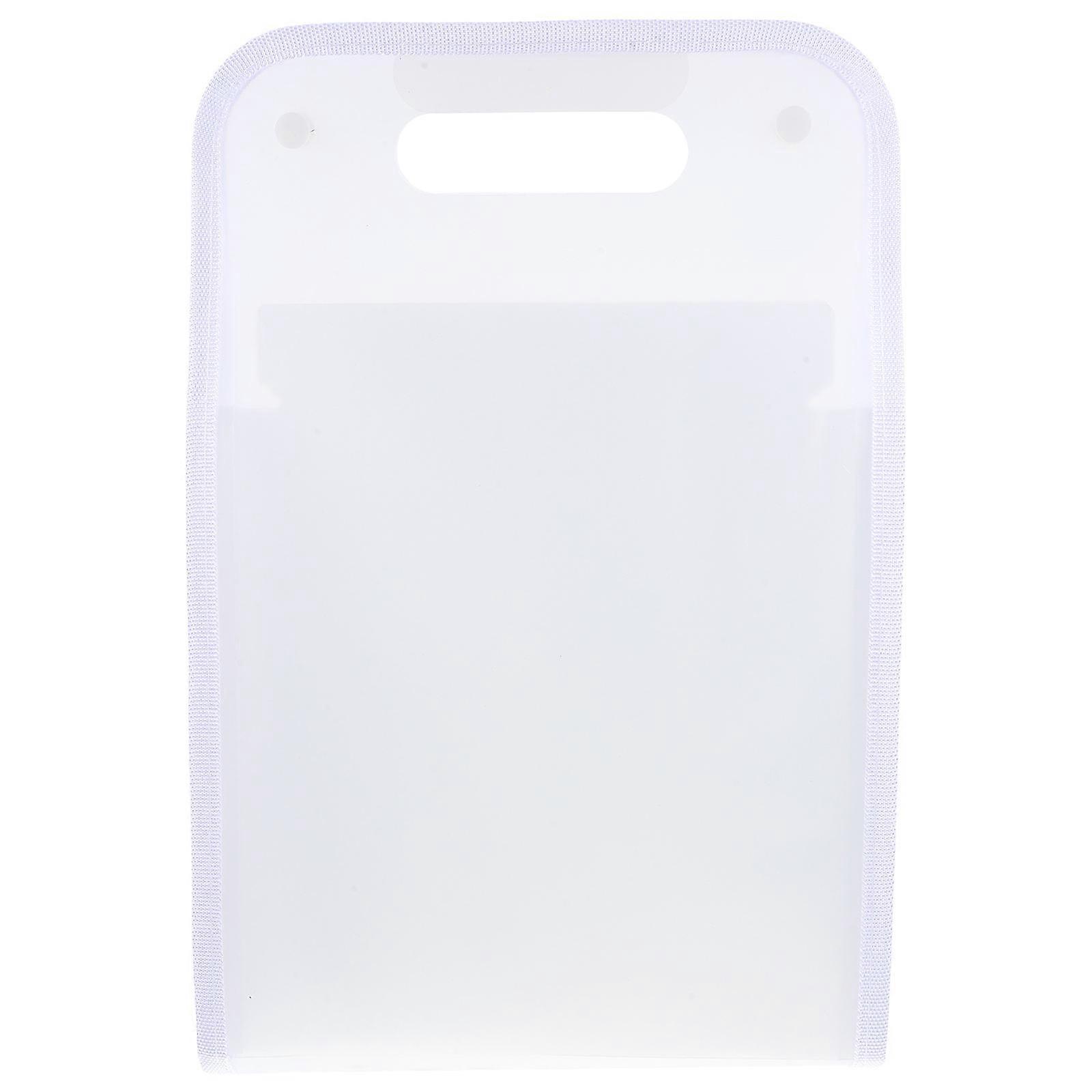 Portable Accordion File Organizer White PP Document Storage Folder Office Home Travel Lightweight Reliable Filing Easy Access Labeling System