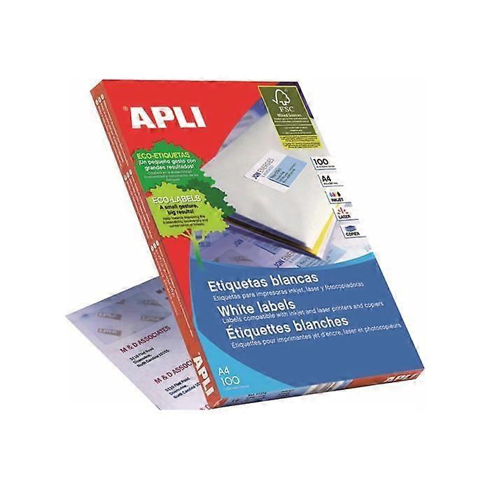 APLI PAPER Self-adhesive white 57 x 105 mm 1000 units (100 sheet(s) x 10) labels