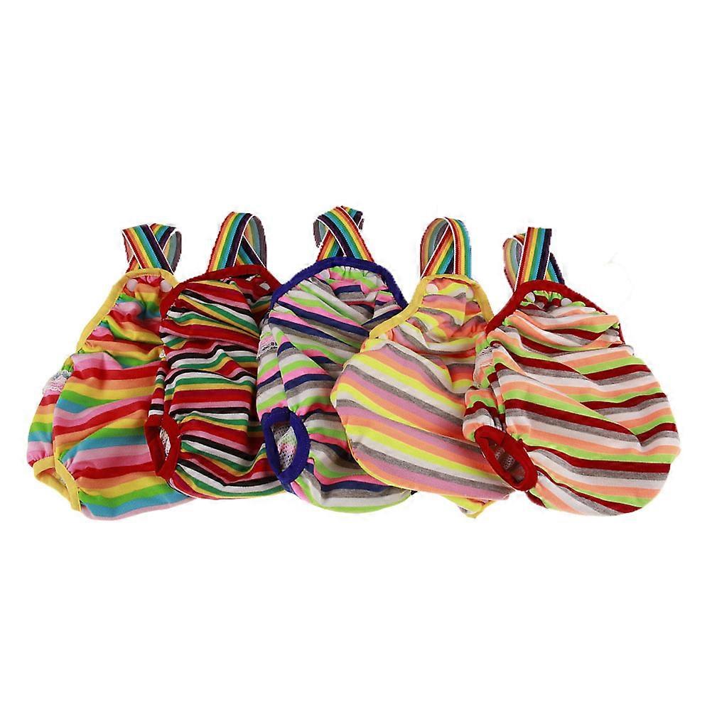 Pet Menstrual Pants Striped With Straps Female Dog Shorts Sanitary Protection Menstruation Period 1Pcs