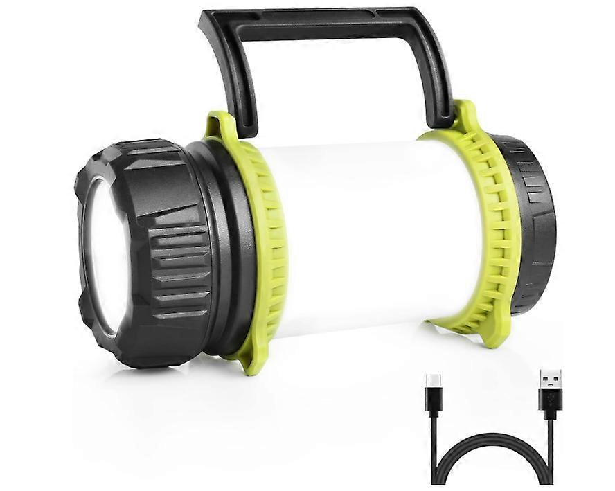 LED Torch Rechargeable, Dimmable 5 Modes Camping Torch Lantern with Power Bank, Rechargeable Lantern for Power Cuts, Emergency Lighting(Black)