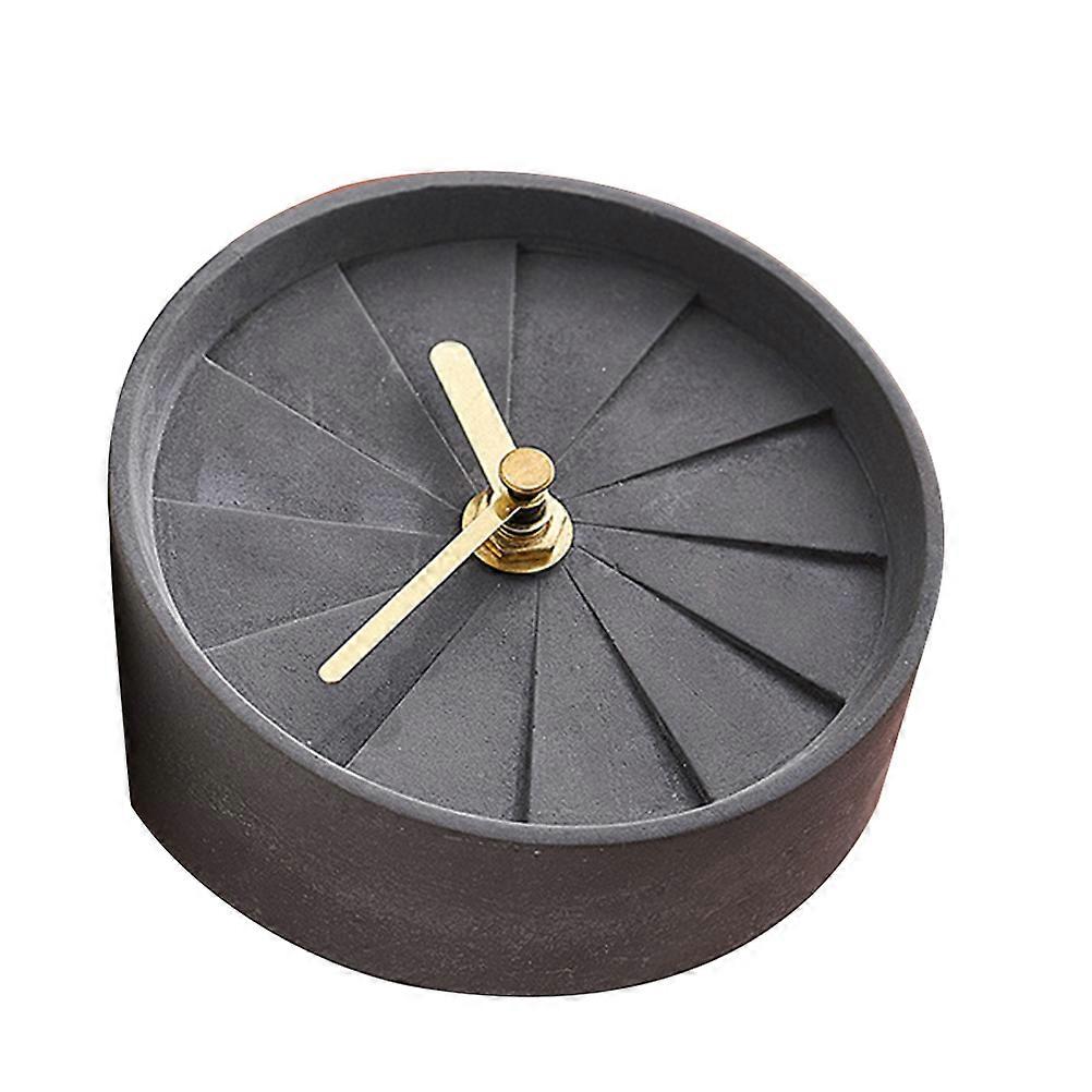 Table Clocks For Bedroom Simple Round Turbine Design Bedside Table Clock Display Decoration 1Pcs