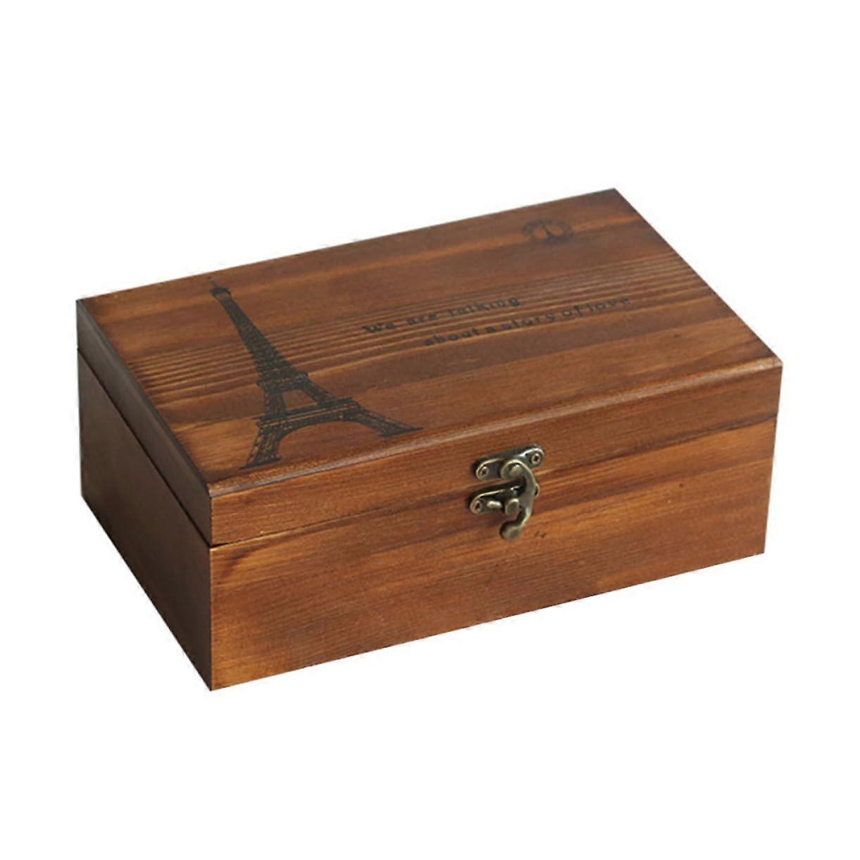 Top Sewing Kit Box Wooden Storage Box for Crafts for Home Craft Case with Felt Tools and Scissors