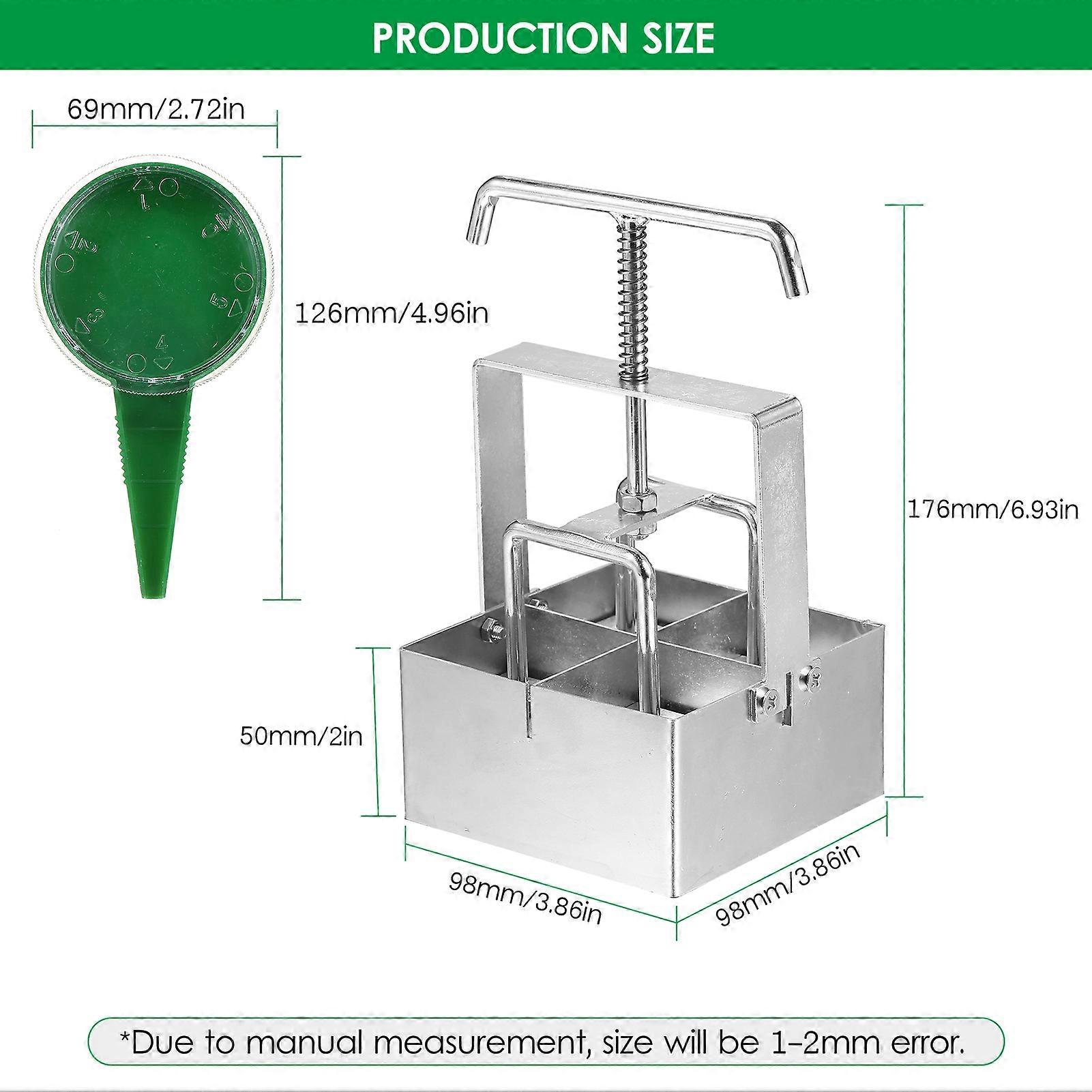 Inch Handheld Soil Blocker, Soil Blocking Tool with Dibblers, Dibblers for Garden, Cultivating Seedlings and Cultivating Soil