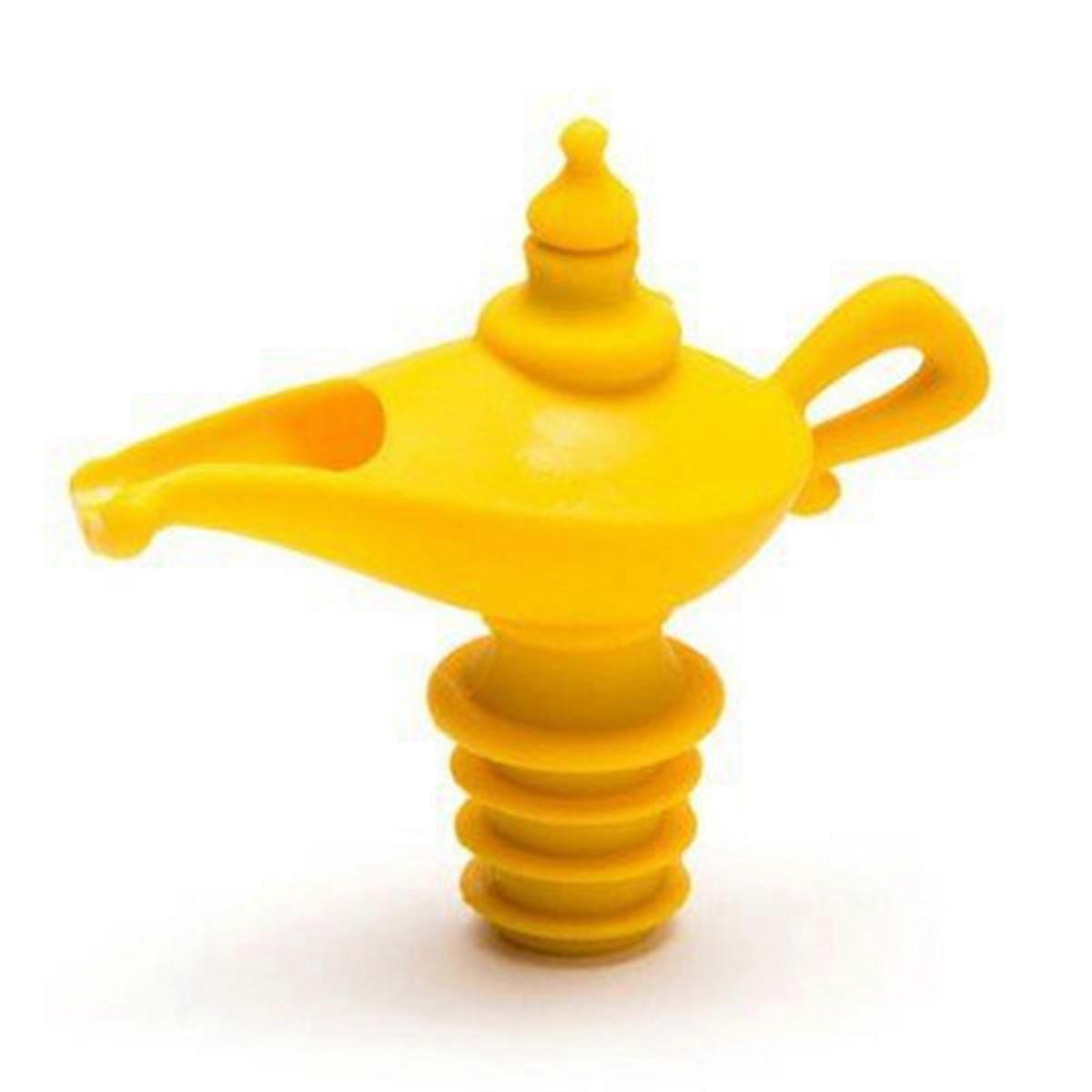 Magic Lamp Yellow Pourer & Bottle Stopper,Screw Bottle Stopper,Elegant and Functional Kitchen Acces