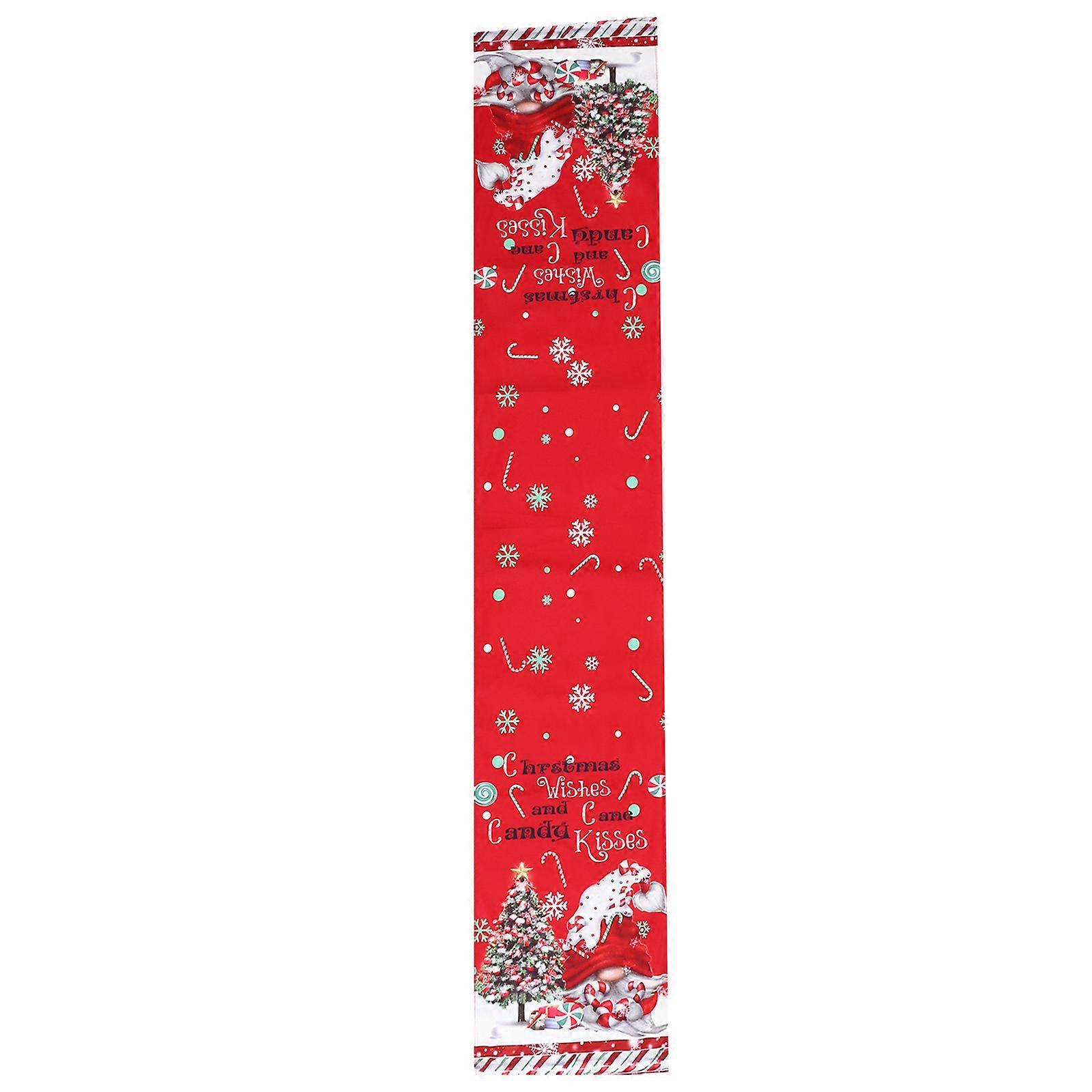Rustic Table Runner Christmas Celebration Velvet Cloth Rectangular Red 178X33CM Table Decoration 1Pack