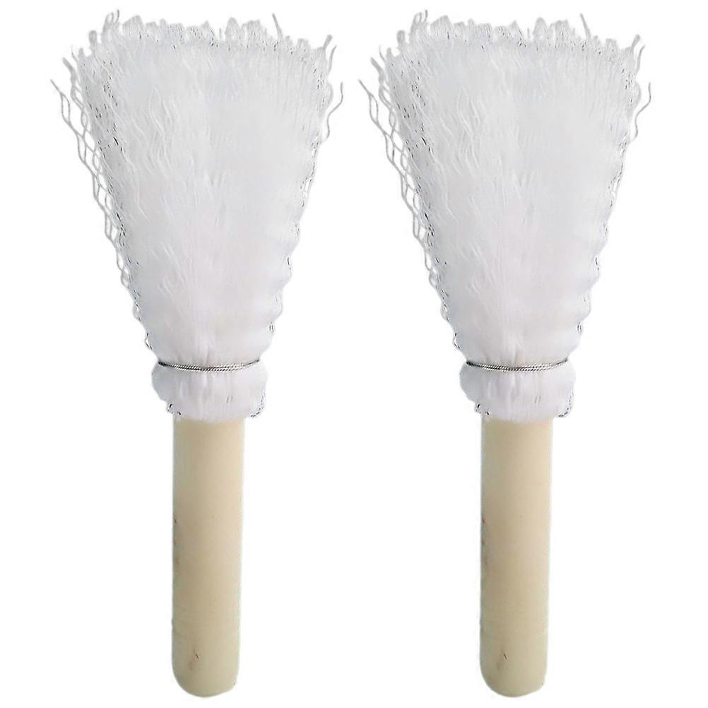 유연한 청소 브러시 주방 브러시 조리기구 얼룩 제거 나무 손잡이 2Pcs