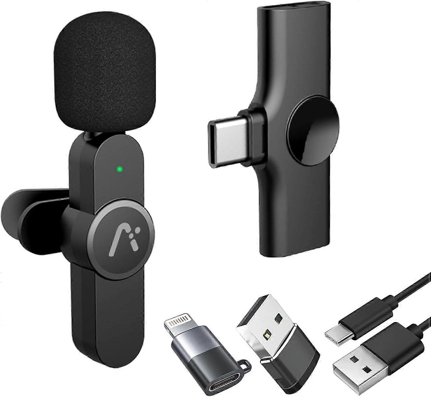 2025 Último modelo Micrófono inalámbrico con clip, micrófono inalámbrico de corbata, solapa