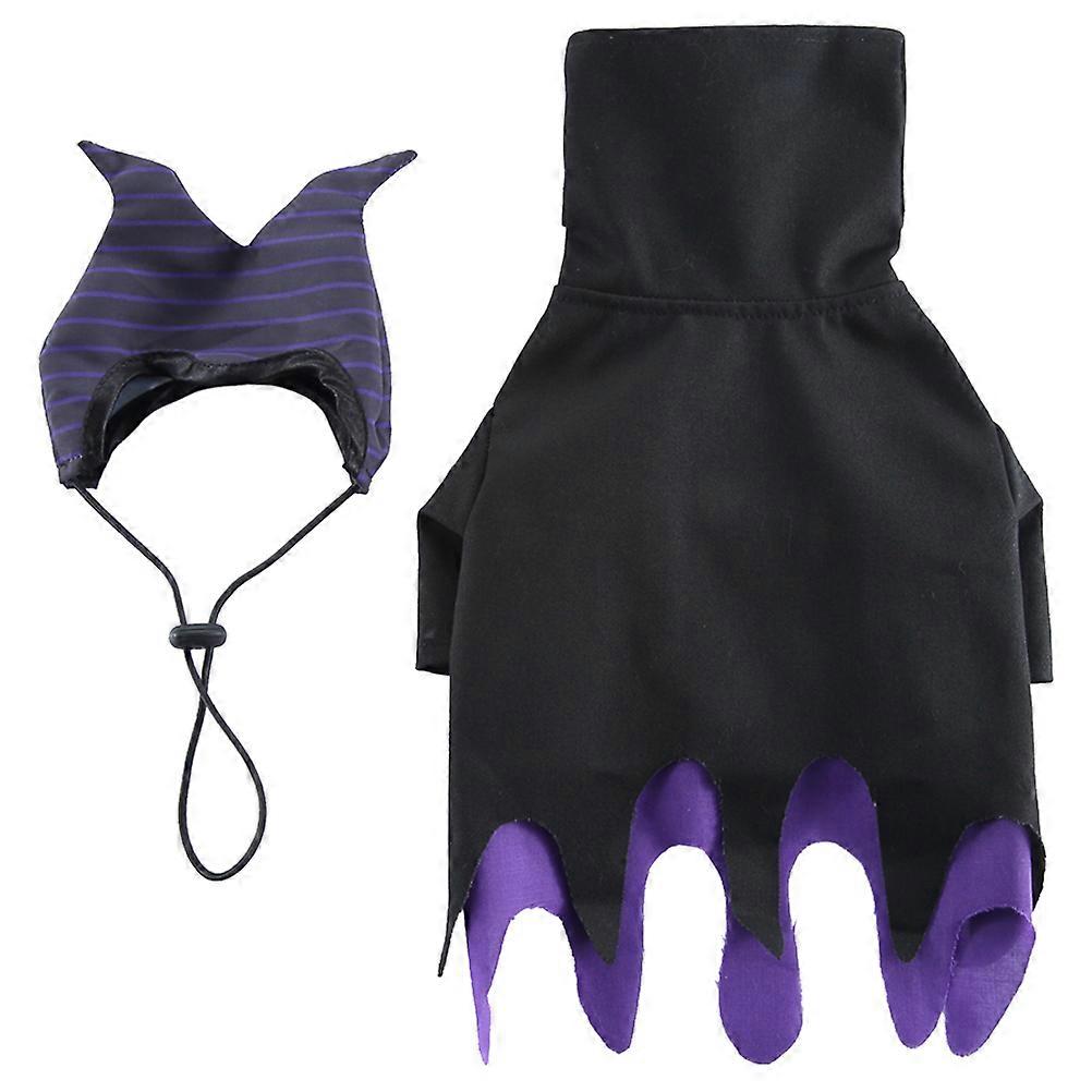 Pet Costume Halloween Themed Photography Witch Style Cat Clothes L Size 1Set