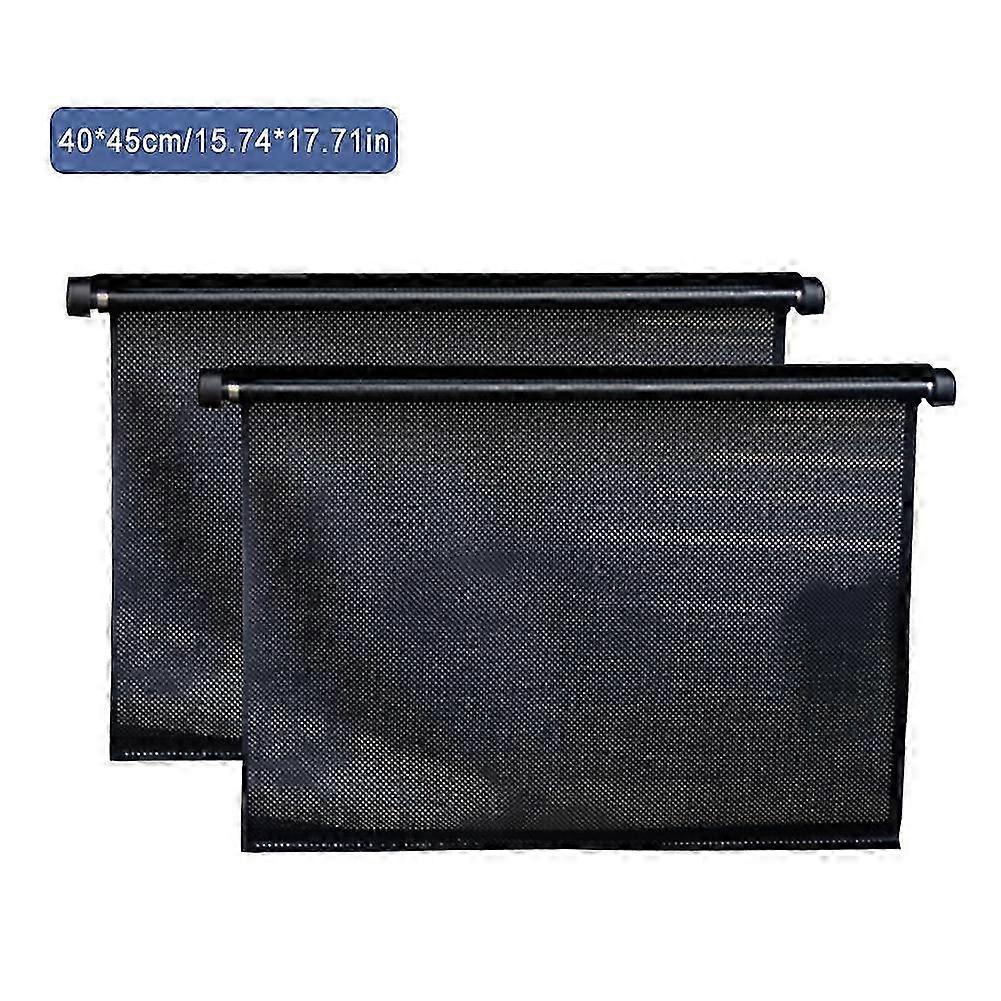 2Pcs Car Retractable Roller Sunshade Car Roller Sunshade Protector Blocks Of Harmful UV Rays Universal Auto Window Shades 2025