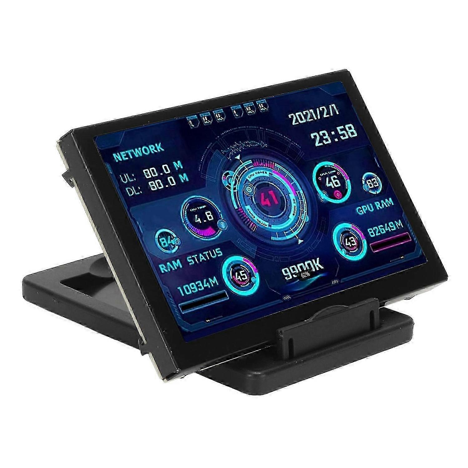 5in USB Mini Screen Temperature Monitor for CPU RAM HDD Data Display