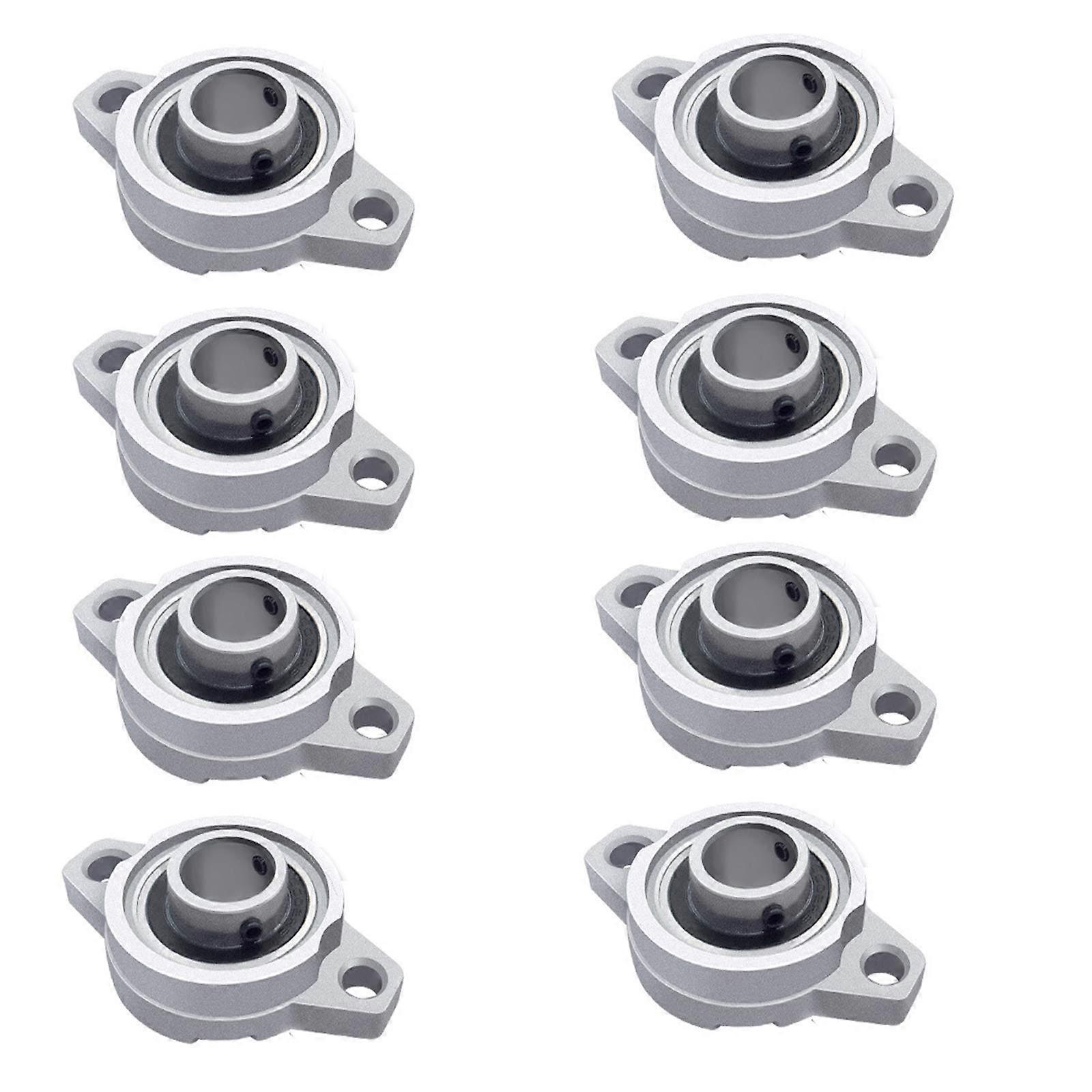 8pcs Zinc Alloy Pillow Block Bearing Flange Bore Auto Self Adjust Center KP001 (12mm)