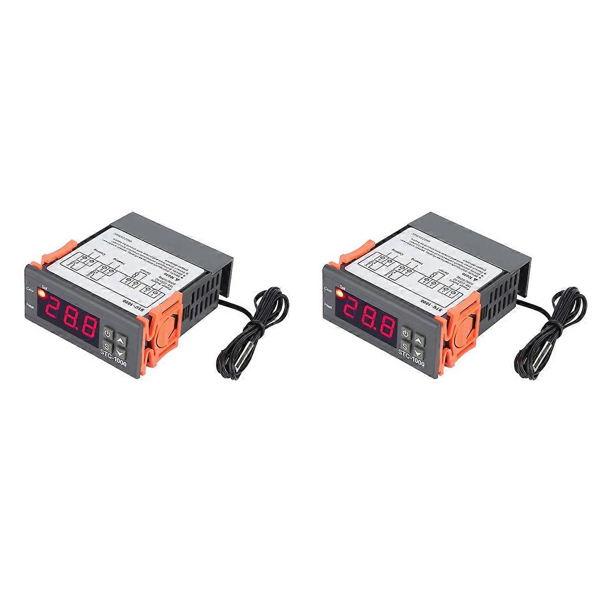 2X -1000 110-220V Digital Temperature Controller Thermoregulator Incubator Relay LED 10A Heating Coo