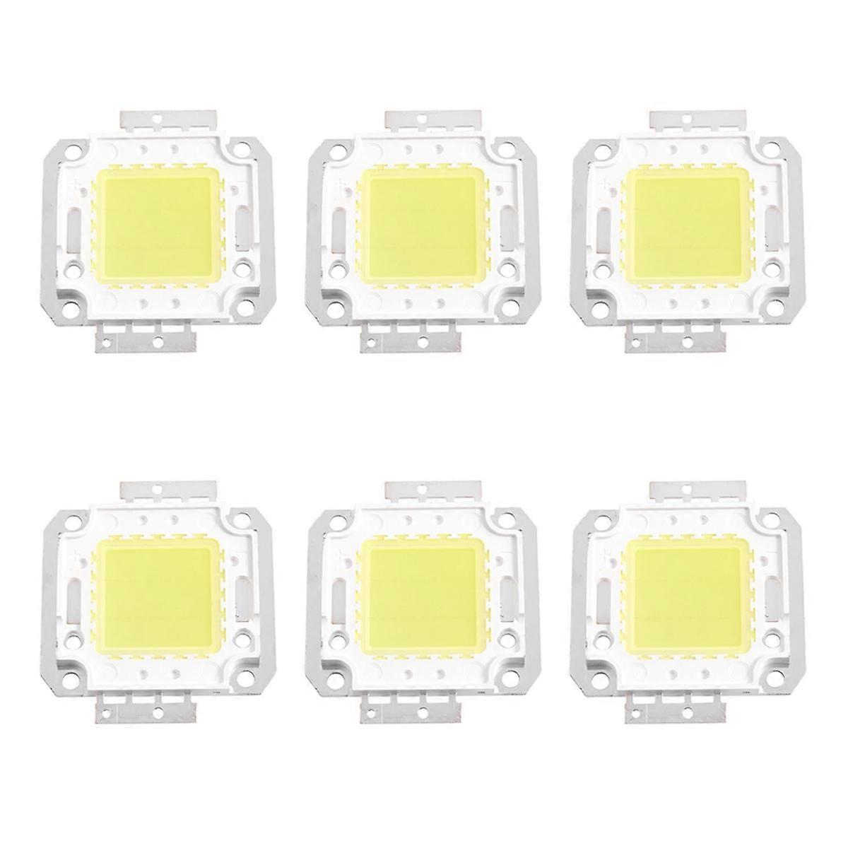 6X Square Shape White DC Light Lamp COB SMD LED Module Chip 30-36V 20W