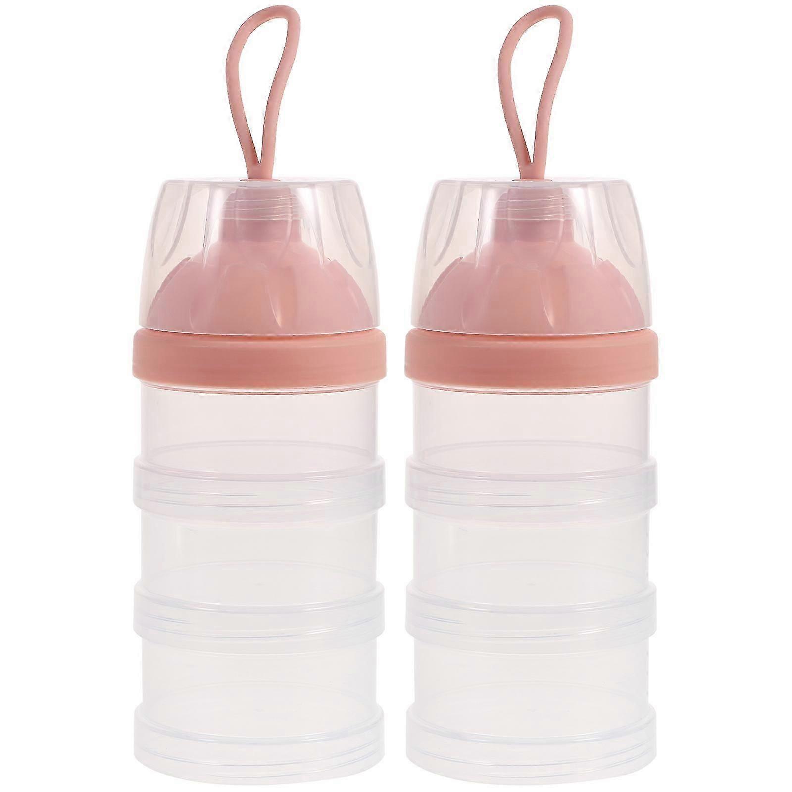 2 Pcs Travel Snack Container Baby Formula Holder Baby Travel Food Container Stackable Formula Holder Stackable Food Container