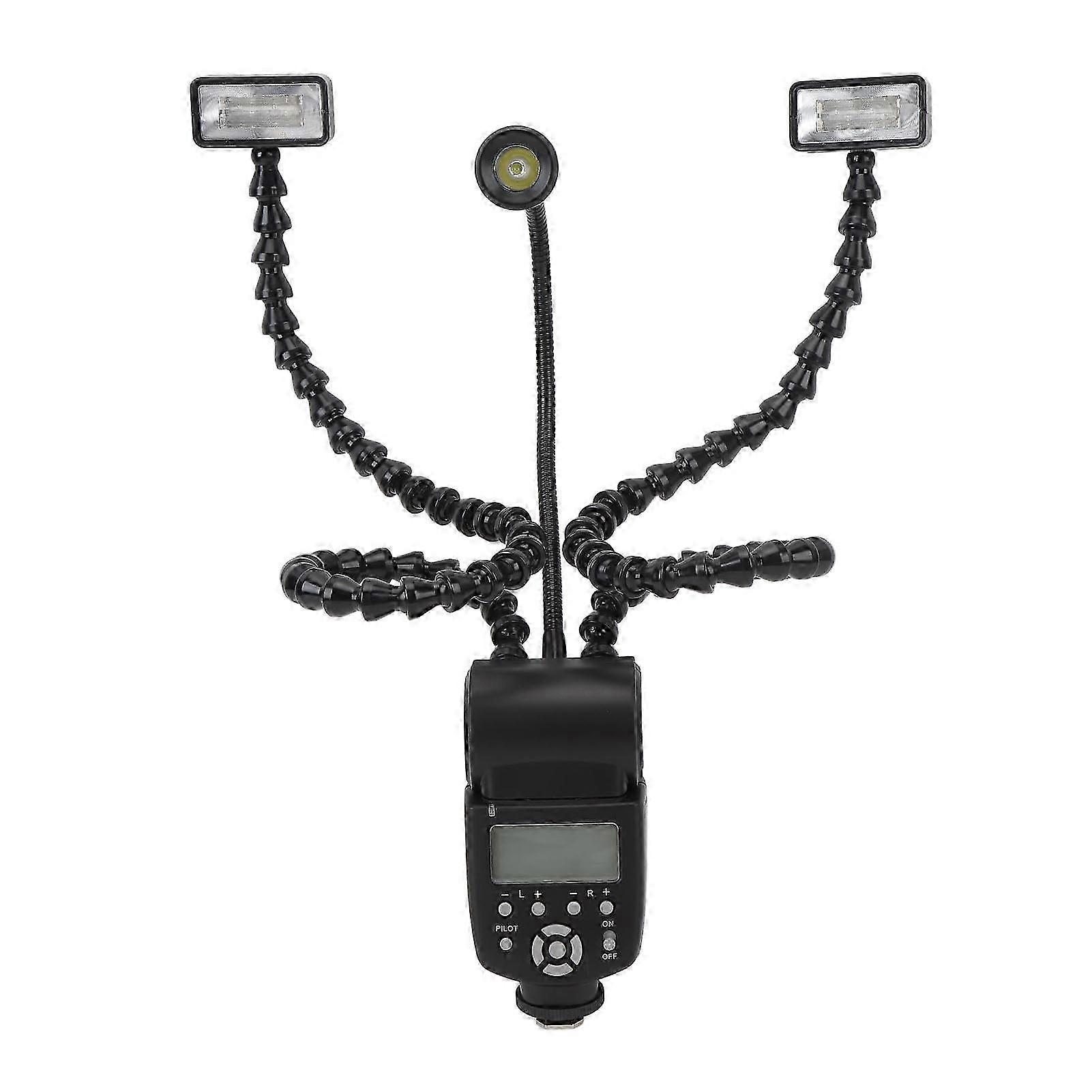 K-808 Camera Macro Flash Light Portable Multi Functional Lighting Tool For Photography 3 Head