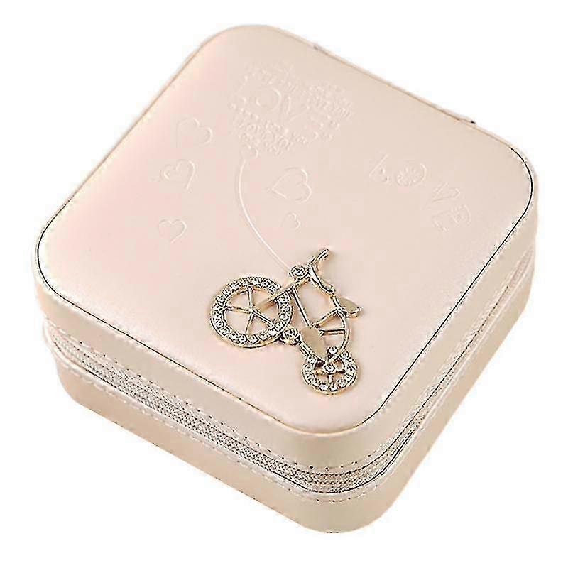 Large Capacity Jewelry Box with Zipper Closure and Anti-scratch Compartment Design for Home Use