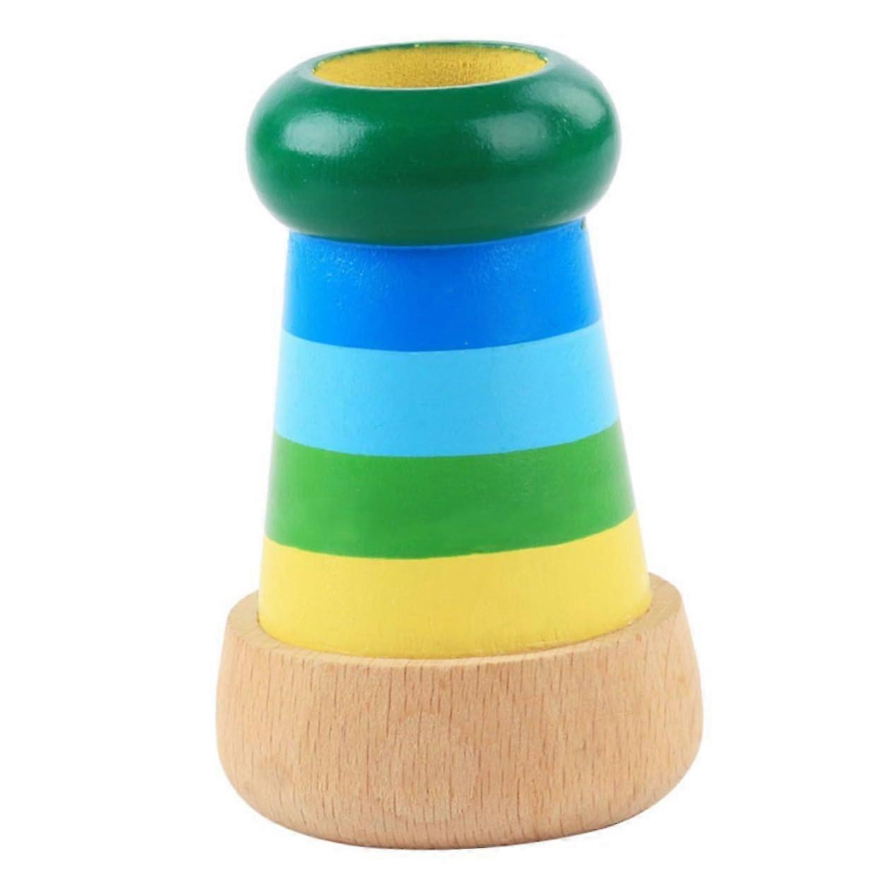 Wooden Kaleidoscope Educational Toy With Random Color, Wood Construction, Portable Handheld Design