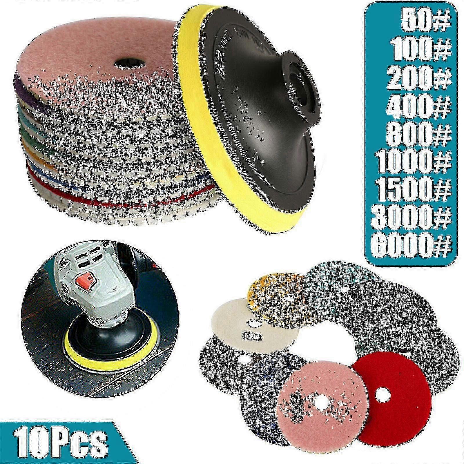 Wet and Dry Polishing Pads for Granite, Marble, Concrete, and Stone