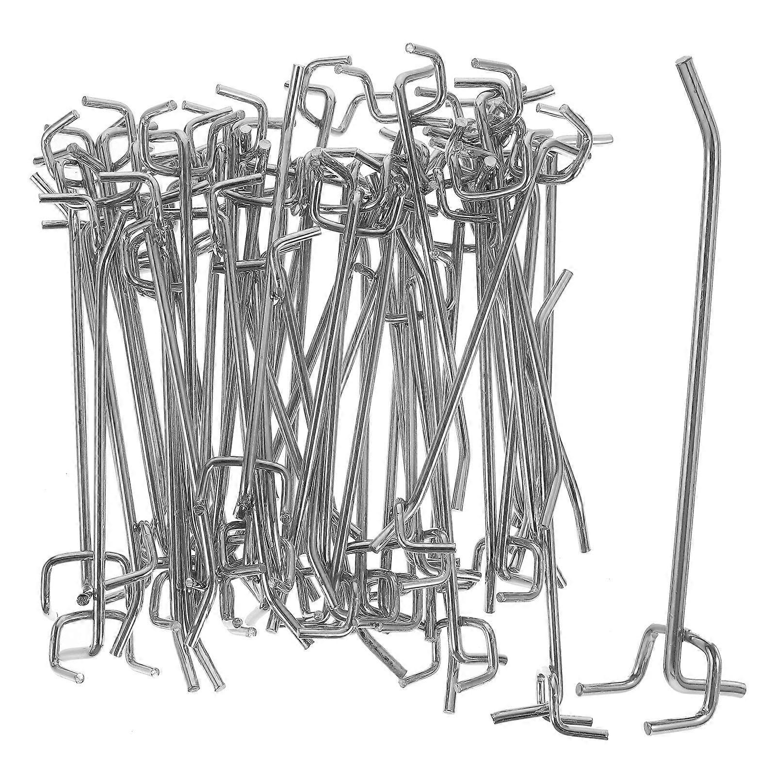 Pegboard Shelf Hooks Metal Hanging Hooks Tool Rack Hook L-Shaped Iron Material Workshop Shed 50Pcs
