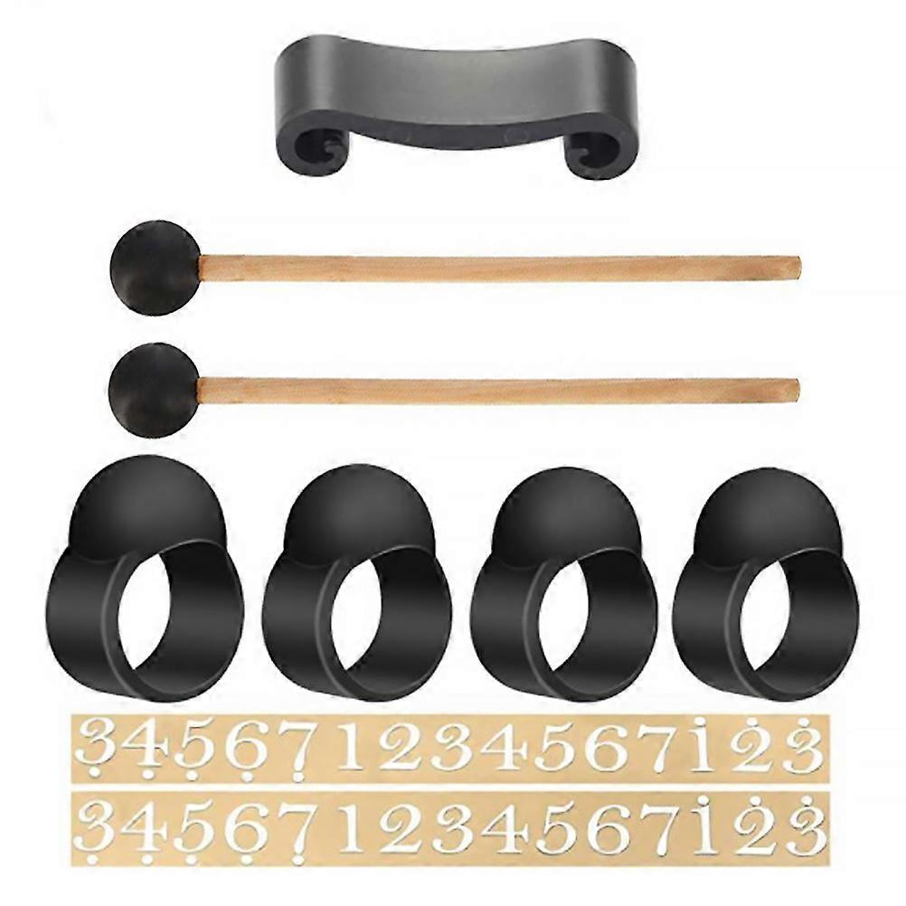 Tongue Drum Accessory Set with Finger Picks and Mallet for Percussion Instruments, Prevents Mallet Rolling, Ideal for Beginners
