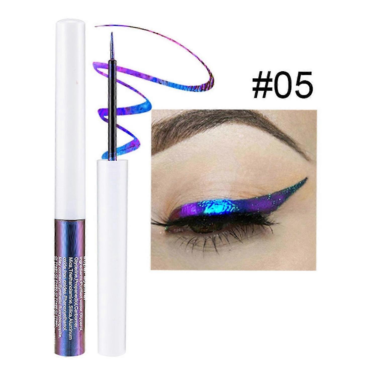 Chameleon Liquid Eyeliner, Gold Metallic Satin High-Pigmented Colored Multi-Reflective Finish Glitte