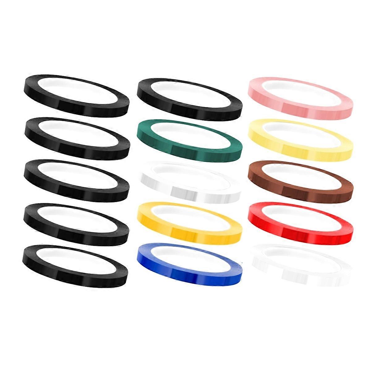 15 Rolls Autoclave Tape- Tape,1/4Inch Width 216Ft Length Instruments Identification Tape 10 Colors