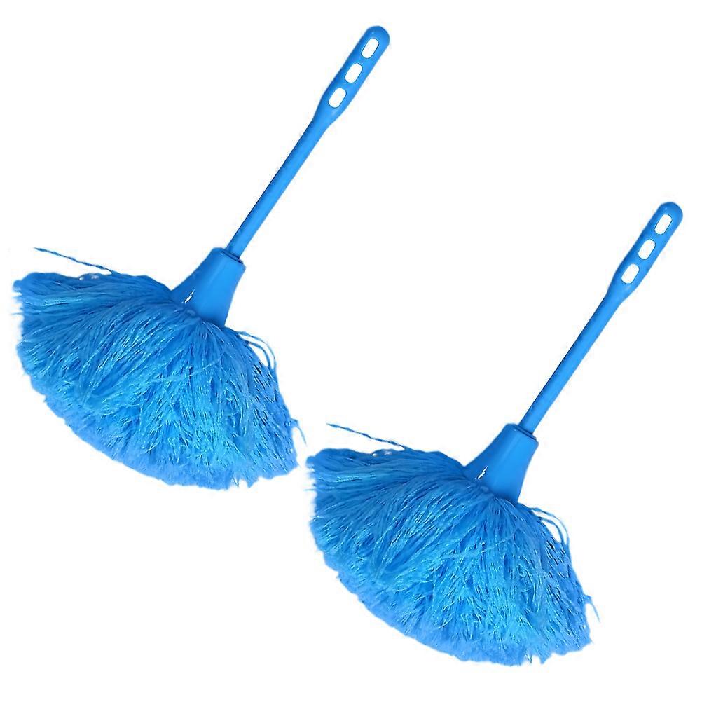 Handheld Duster 2pcs Reusable Ergonomic Cleaning Tool for Home, Car, Computer, Sofa Dusting – Portable Blue Cleaning Supplies