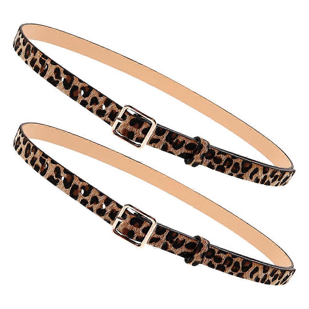 Here's a refined and engaging product description for your **2pcs Leopard Print Belt For Women**:
**2 Pack Leopard Print Belts for Women –
