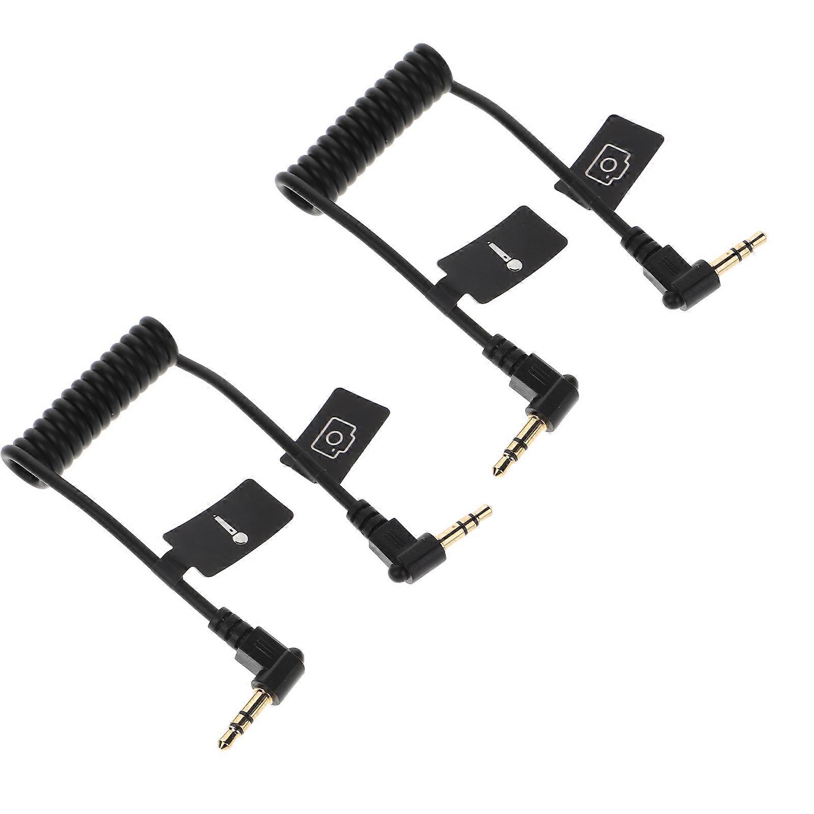 Coiled Microphone Cable With Gold Plated Copper Core For Audio Recording General Users 2Pcs