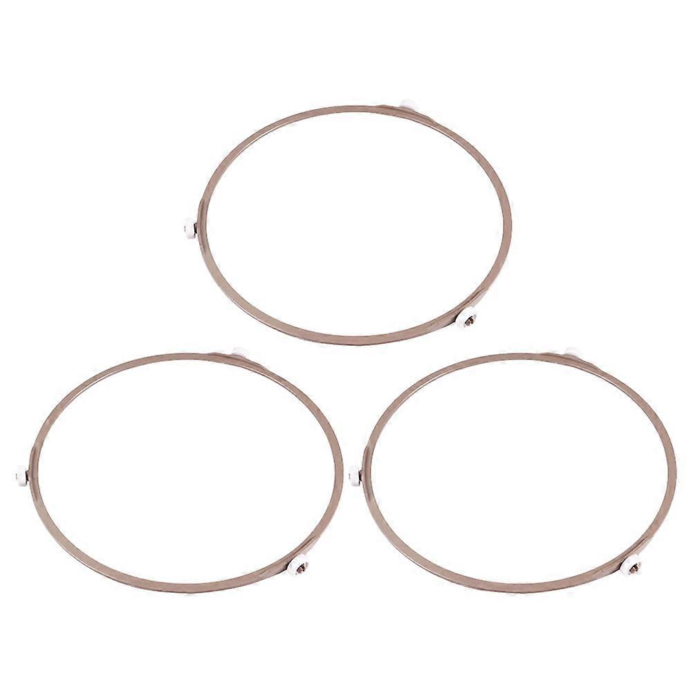 Turntable Support Wheel Round Shape Khaki Color PP Material Microwave Use 3Pcs