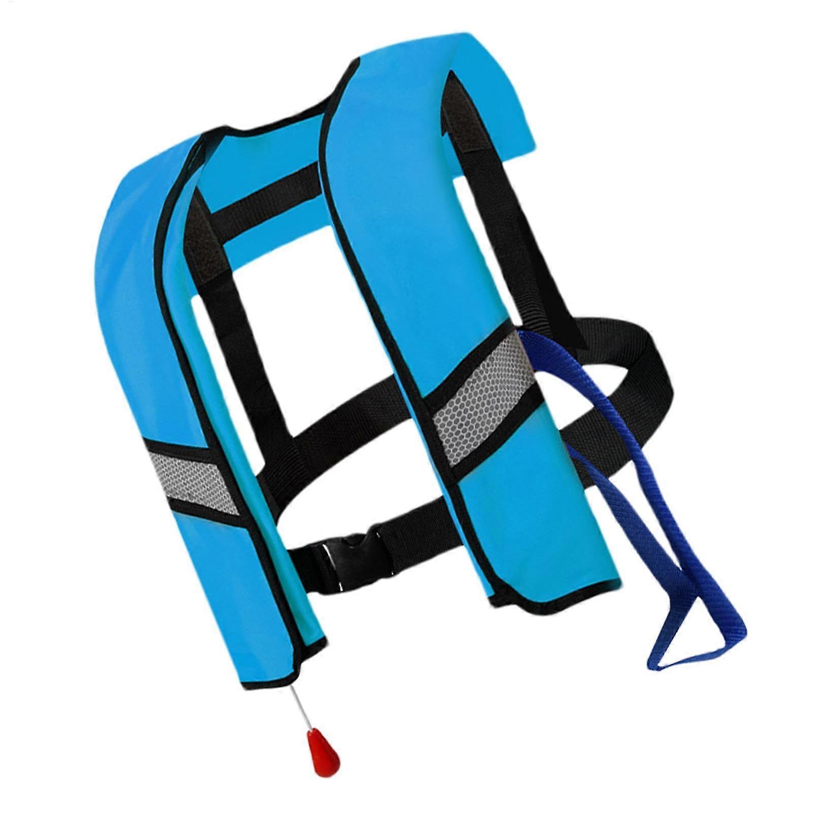Erwachsene Schwimmweste, Schnorchelweste für Erwachsene, Klassische Schwimmweste, Ruderweste, Tragbare Nylon Schwimmweste, Schnorchelweste mit Funktion Blau 2