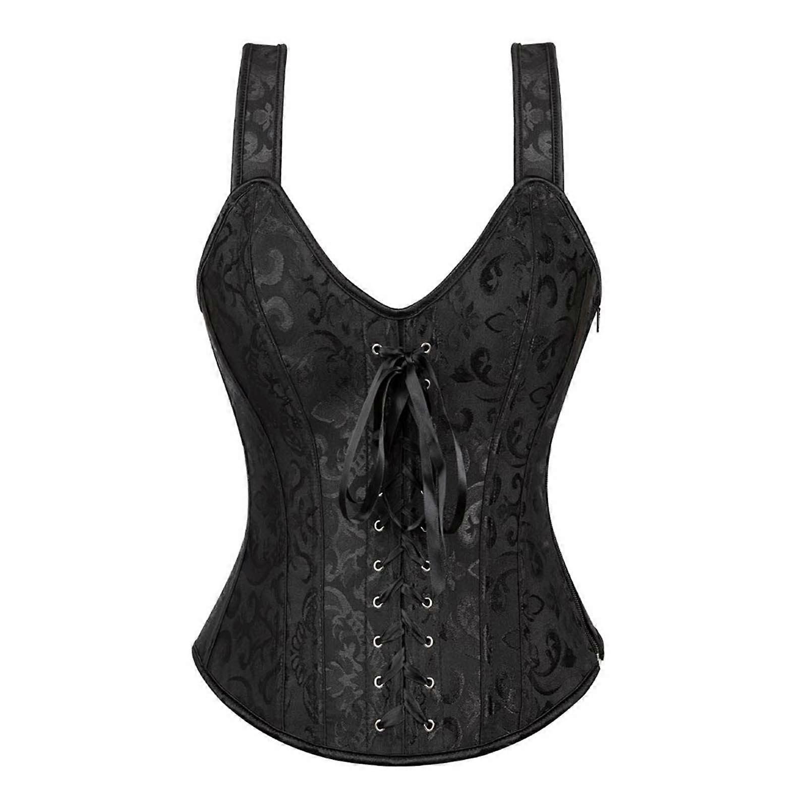 Corset Women's Waist Belt Sexy Elegant Underbust Corset Black XL A0263