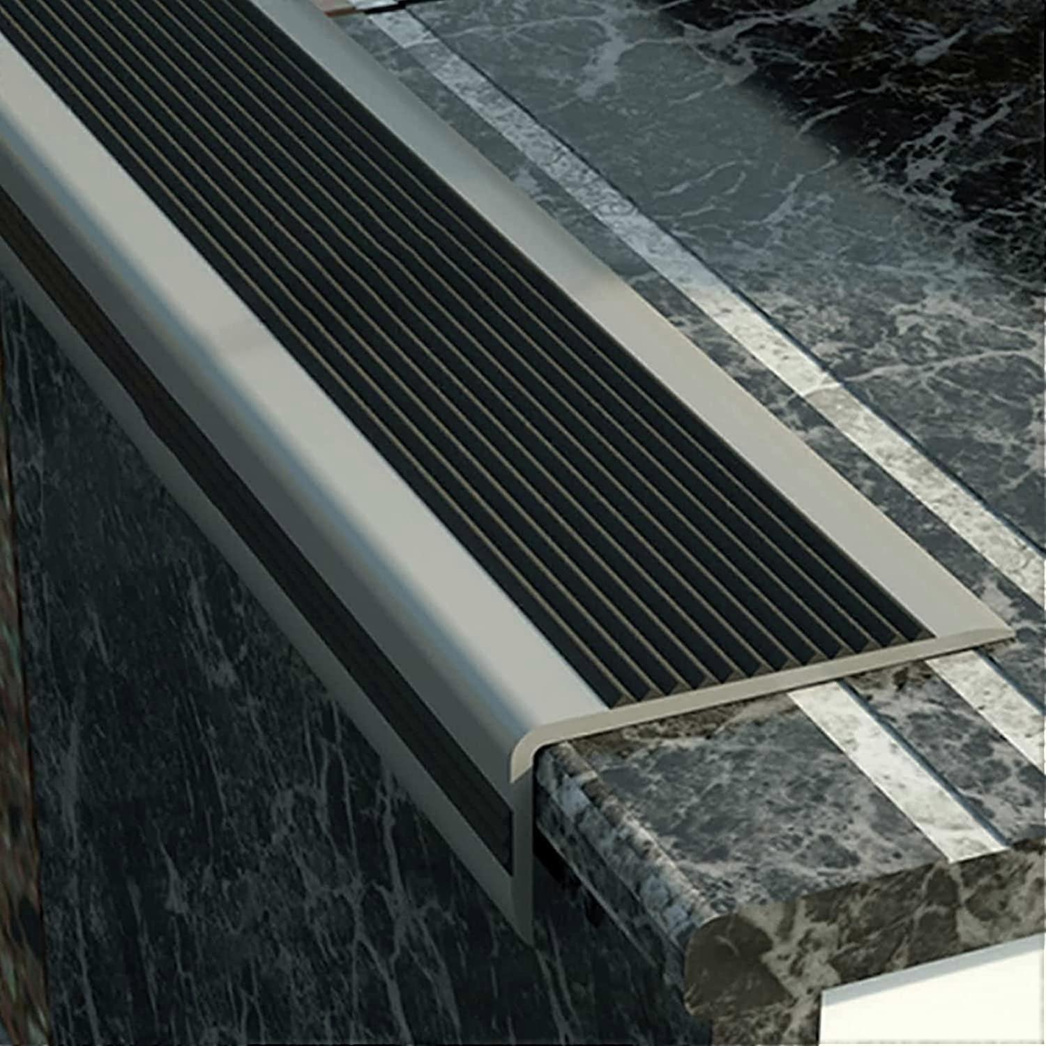 PVC L-Shaped Stair Edge Protector, Self-Adhesive, Non-Slip, Black for Indoor and Outdoor Use, 1 Piece
