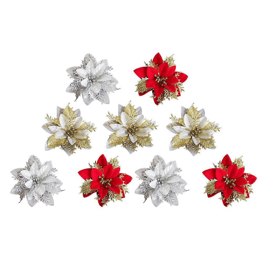 Simulation Flower Decorative Flowers Silver 13X13X1CM 9Pcs