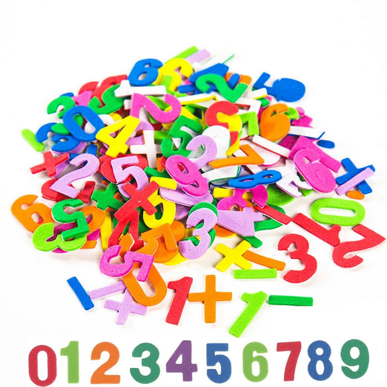 130 Self-Adhesive Foam Numbers for Kids, Colorful Craft Stickers Set, Perfect for Scrapbooking, DIY Projects, and Learning Games